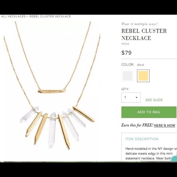 Stella & Dot Rebel Cluster Necklace - Picture 3 of 5